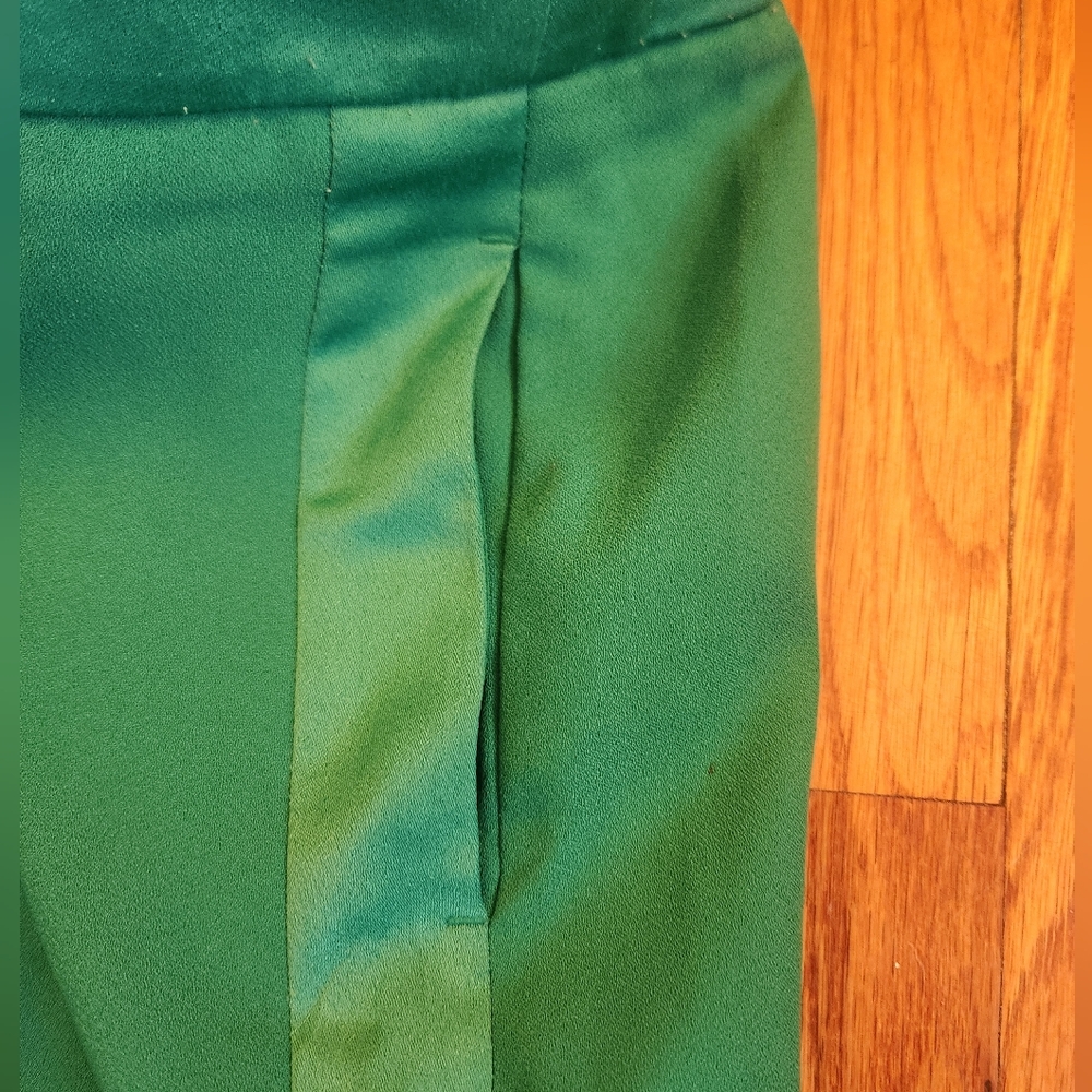 Boden Green Wide-Leg Tuxedo Pants // Sz 18L - Picture 9 of 12